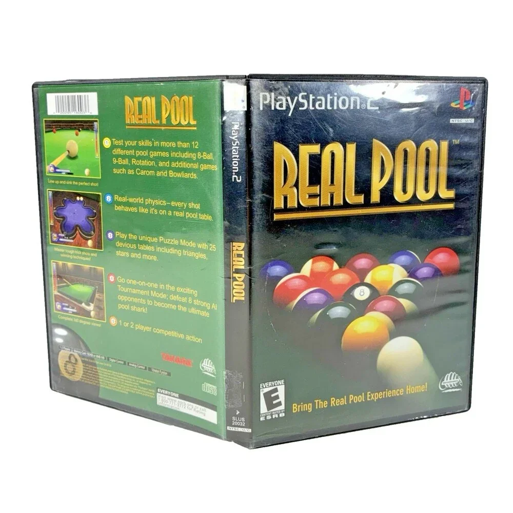 Real Pool Sony PlayStation 2 Vintage 2000 Complete with Manual Tested